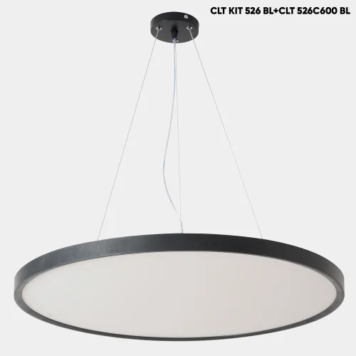 Светильник потолочный/подвесной LED CLT 526C600 BL Crystal Lux чёрный на 1 лампу, основание чёрное в стиле современный фото 4