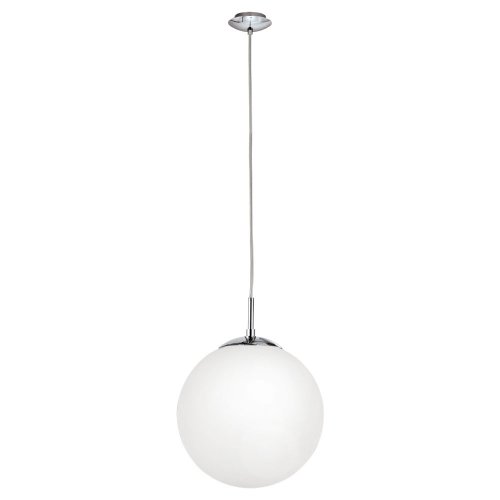 Светильник подвесной RONDO 85262 Eglo белый 1 лампа, основание серое никель в стиле современный шар