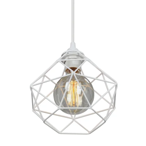 Светильник подвесной V4258-0/1S Vitaluce без плафона на 1 лампу, основание белое в стиле лофт фото 3