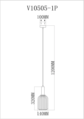 Светильник подвесной Boise V10505-1P Moderli янтарный 1 лампа, основание золотое в стиле современный лофт выдувное фото 2