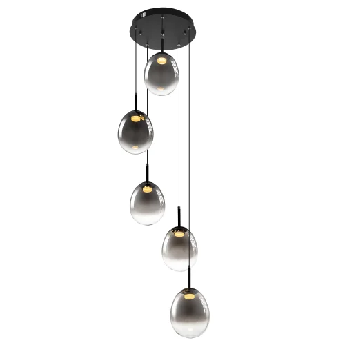 Светильник подвесной LED Signature CL247023 Citilux чёрный дымчатый на 1 лампу, основание чёрное в стиле современный каскад фото 2