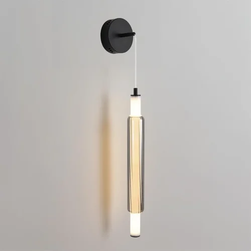 Светильник подвесной LED Trendy 6556/15WCL Lumion серый на 1 лампу, основание чёрное в стиле современный фото 7