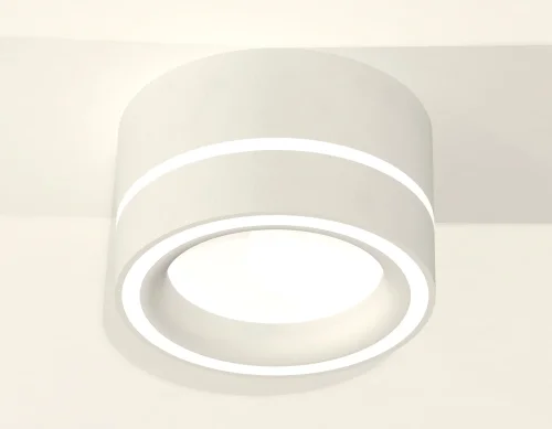Светильник накладной XS8101018 Ambrella light белый 1 лампа, основание белое в стиле хай-тек круглый фото 2