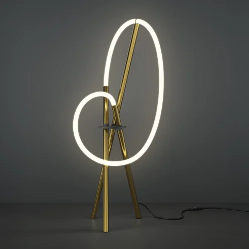 Настольная лампа LED MOD369TL-L15BS3K Crochet Maytoni белая на 1 лампу, основание латунь металл в стиле хай-тек современный гибкий неон фото 4