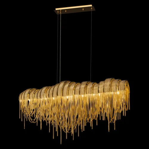 Люстра подвесная Volver 10404/1150L GD LOFT IT золотая на 7 ламп, основание золотое в стиле арт-деко цепочки фото 4