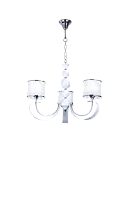 Люстра подвесная BREGATTO 100.3 Lucia Tucci белая на 3 лампы, основание белое в стиле классический 