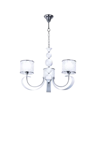 Люстра подвесная BREGATTO 100.3 Lucia Tucci белая на 3 лампы, основание белое в стиле классика 