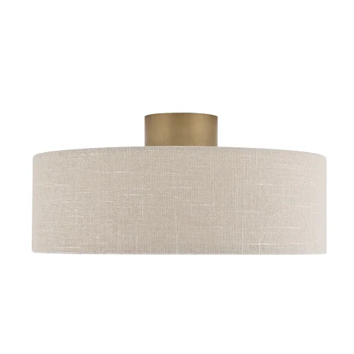 Светильник потолочный Santana M 11651-NW Nowodvorski бежевый на 1 лампу, основание золотое в стиле лофт круглый фото 4