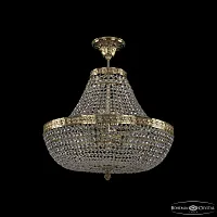 Люстра подвесная 19051/H1/45IV G C1 Bohemia Ivele Crystal прозрачная на 8 ламп, основание золотое в стиле классический sp