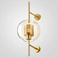 Настенный светильник CATCH WALL ball D58 brass 189443-26 ImperiumLoft прозрачный 1 лампа, основание латунь в стиле современный 