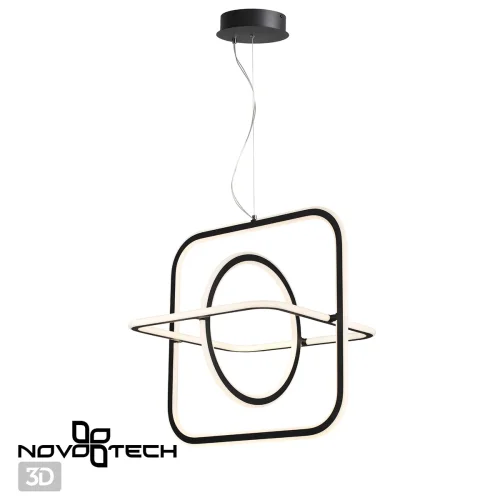 Светильник подвесной LED с пультом Ondo 359179 Novotech чёрный 1 лампа, основание чёрное в стиле хай-тек с пультом фото 7