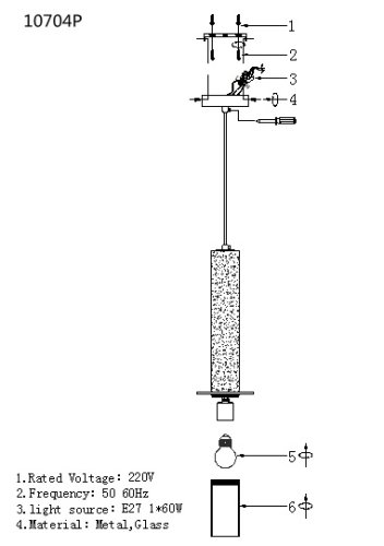 Светильник подвесной Lofty 10704P/1-D150 BK-GR iLamp чёрный 1 лампа, основание чёрное в стиле современный лофт каскад трубочки фото 3