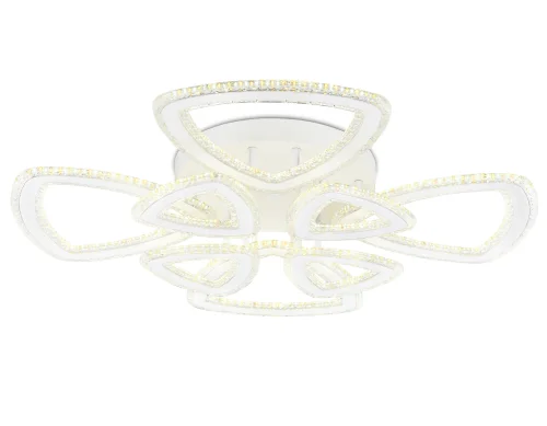 Люстра потолочная LED с пультом FA8863 Ambrella light прозрачная на 1 лампа, основание белое в стиле хай-тек современный с пультом