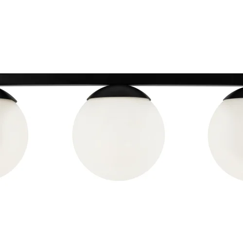 Светильник подвесной Zing FR5199PL-05B Freya белый 5 ламп, основание чёрное в стиле современный шар фото 2