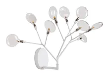 Бра EVITA AP9 WHITE/TRANSPARENT Crystal Lux прозрачный 9 ламп, основание белое в стиле современный 