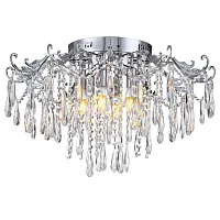 Люстра потолочная GIOCONDA 81431/6C CHROME Natali Kovaltseva прозрачная на 6 ламп, основание хром в стиле классический 