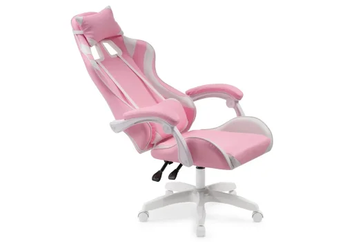 Кресло игровое Rodas pink / white 15246 Woodville, белый/искусственная кожа, ножки/пластик/белый, размеры - *1310***670*600 фото 7