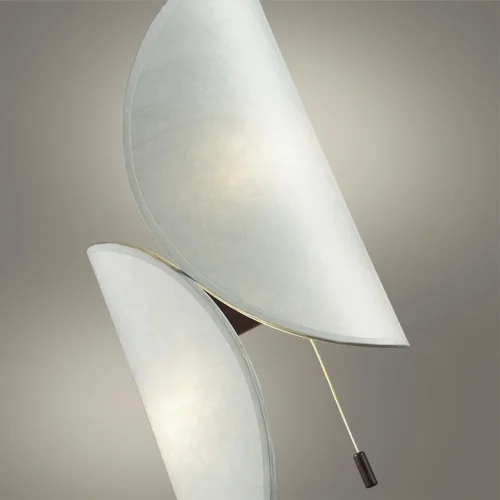 Бра с выключателем Silk 7067/2W Odeon Light белый на 2 лампы, основание белое в стиле хай-тек фото 3