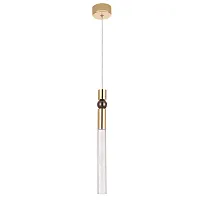 Светильник подвесной LED CIELO SP5W LED GOLD Crystal Lux прозрачный 1 лампа, основание золотое в стиле современный 