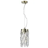 Светильник подвесной Limpio 722033 Lightstar прозрачный 3 лампы, основание хром в стиле арт-деко 