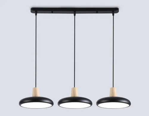 Светильник подвесной LED FL4841 Ambrella light чёрный на 1 лампу, основание чёрное в стиле хай-тек фото 2