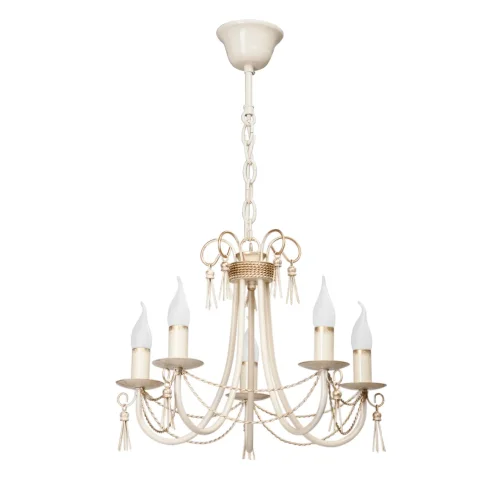 Люстра подвесная V1080/5 Vitaluce без плафона на 5 ламп, основание бежевое в стиле классический 