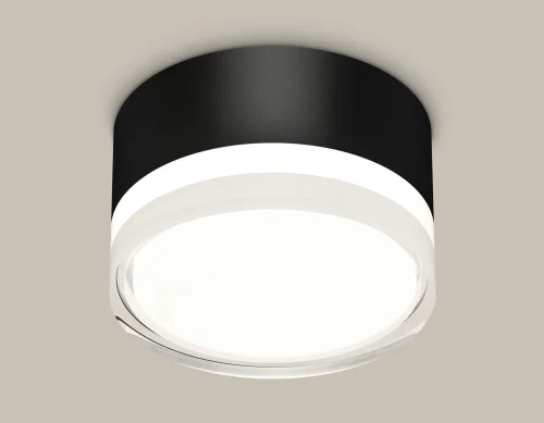 Светильник накладной XS8102023 Ambrella light белый 1 лампа, основание чёрное в стиле современный хай-тек круглый фото 3