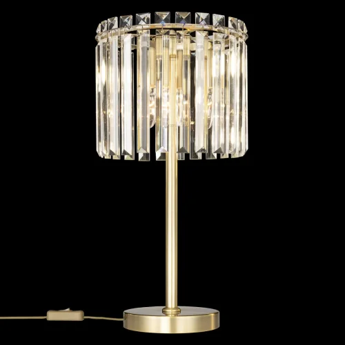 Настольная лампа интерьерная Джейн CL306833 Citilux прозрачная 3 лампы, основание бронзовое металл в стиле классический 