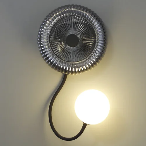 Бра Buny 5013/1WA Odeon Light белый на 1 лампа, основание чёрное в стиле современный для чтения гибкая ножка фото 3