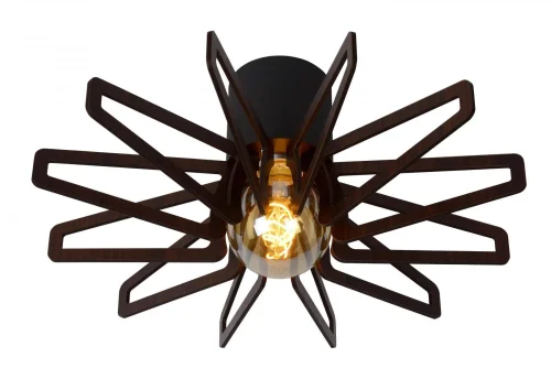 Светильник потолочный Zidane 77184/45/30 Lucide коричневый чёрный 1 лампа, основание чёрное в стиле современный 