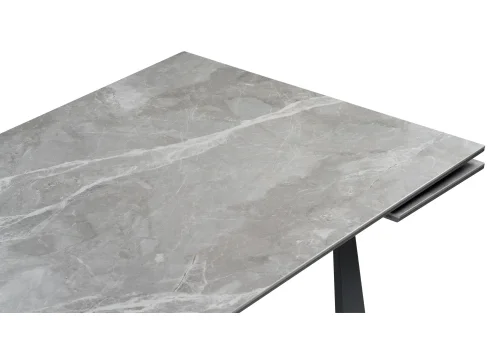 Керамический стол Бэйнбрук 120х80х76 серый мрамор / графит 530825 Woodville столешница серая мрамор из керамика фото 6