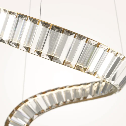 Светильник подвесной LED Krone P097PL-L48BS3K Maytoni прозрачный на 1 лампу, основание латунь в стиле современный фото 10