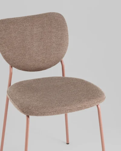 Стул обеденный Gigi, коричневый, розовые ножки УТ000039033 Stool Group, коричневый/шенилл, ножки/металл/розовый, размеры - ***** фото 7