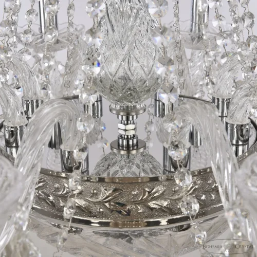 Люстра подвесная 1451/8/160/250 Ni Bohemia Ivele Crystal без плафона на 11 ламп, основание никель прозрачное в стиле классический sp фото 3