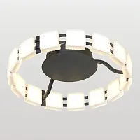Люстра потолочная LED Alpine LSP-7259 Lussole белая на 1 лампа, основание чёрное в стиле современный кольца