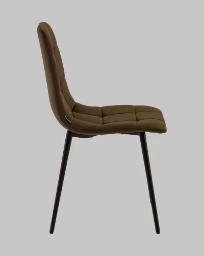 Стул Одди NEW велюр коричневый УТ000041284 Stool Group, коричневый/велюр, ножки/металл/чёрный, размеры - ***** фото 4