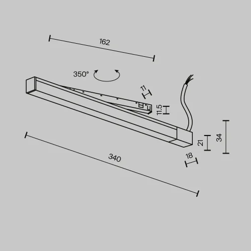 Источник напряжения встраиваемый универсальный Exility X 48В, 150Вт TRX239DR-150B Maytoni чёрный в стиле для светильников серии Magnetic track system Exility exility тонкая магнитная фото 3