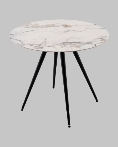 Стол Ники круглый, столешница керамика, Ice Jade 900 УТ000041258 Stool Group столешница белая мрамор из керамика фото 5