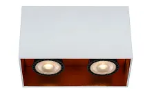 Светильник накладной Bodibis 22966/02/31 Lucide белый 2 лампы, основание белое в стиле современный прямоугольный