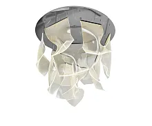 Люстра потолочная LED Лиора 08035-11,02 Kink Light белая на 11 ламп, основание хром в стиле хай-тек современный 