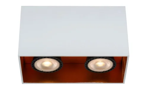 Светильник накладной Bodibis 22966/02/31 Lucide белый 2 лампы, основание белое в стиле современный прямоугольный