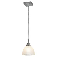 Светильник подвесной Zungoli GRLSF-1606-01 Lussole белый 1 лампа, основание хром в стиле современный 