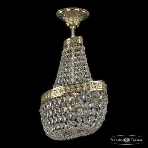 Светильник потолочный 19113/H1/35IV G Bohemia Ivele Crystal прозрачный 2 лампы, основание золотое в стиле классический sp фото 2
