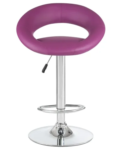 Стул барный 5001-LM MIRA,  цвет сиденья фиолетовый, цвет основания хром Dobrin, фиолетовый/экокожа, ножки/металл/хром, размеры - 790*1020***535*470 фото 6