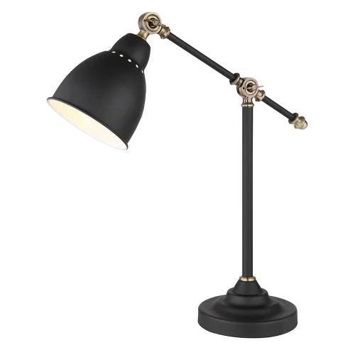 Настольная лампа лофт Braccio A2054LT-1BK Arte Lamp чёрная 1 лампа, основание чёрное металл в стиле лофт 