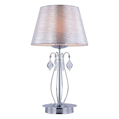 Настольная лампа Murgetta OML-62304-01 Omnilux белая 1 лампа, основание хром металл в стиле классический 