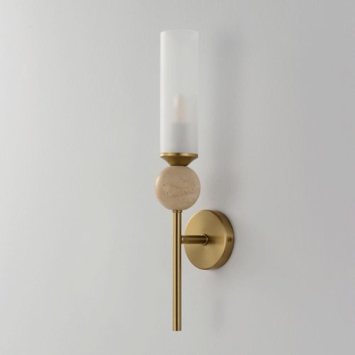 Бра SIMPLY AP1.1 BRASS Crystal Lux белый на 1 лампу, основание латунь в стиле минимализм фото 5