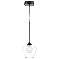 Светильник подвесной Vetro 801201 Lightstar прозрачный 1 лампа, основание чёрное в стиле современный арт-деко 