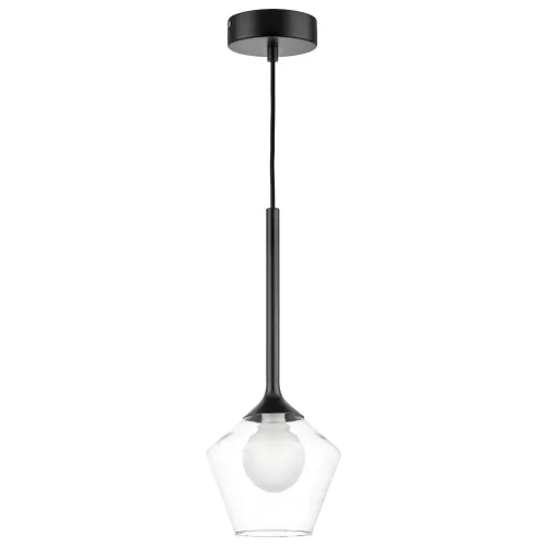 Светильник подвесной Vetro 801201 Lightstar прозрачный 1 лампа, основание чёрное в стиле современный арт-деко 