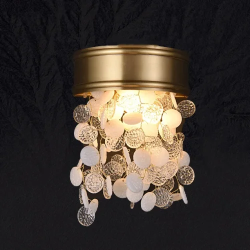 Настенный светильник VERONA WALL B L20 209168-23 ImperiumLoft прозрачный на 2 лампы, основание латунь в стиле современный 